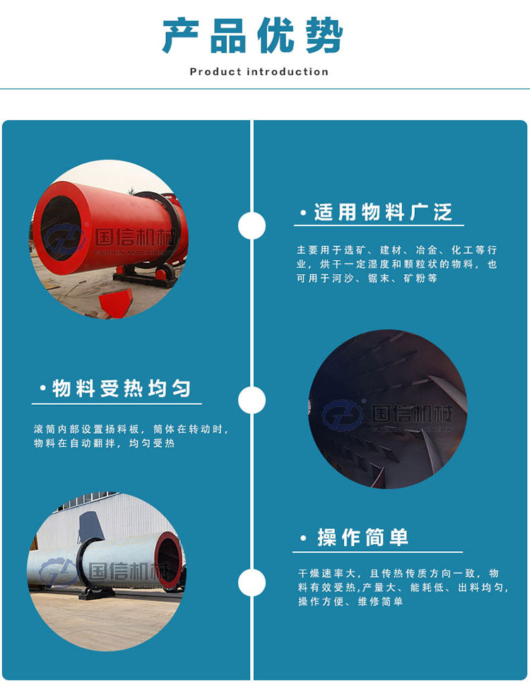 滾筒烘干機產品優勢