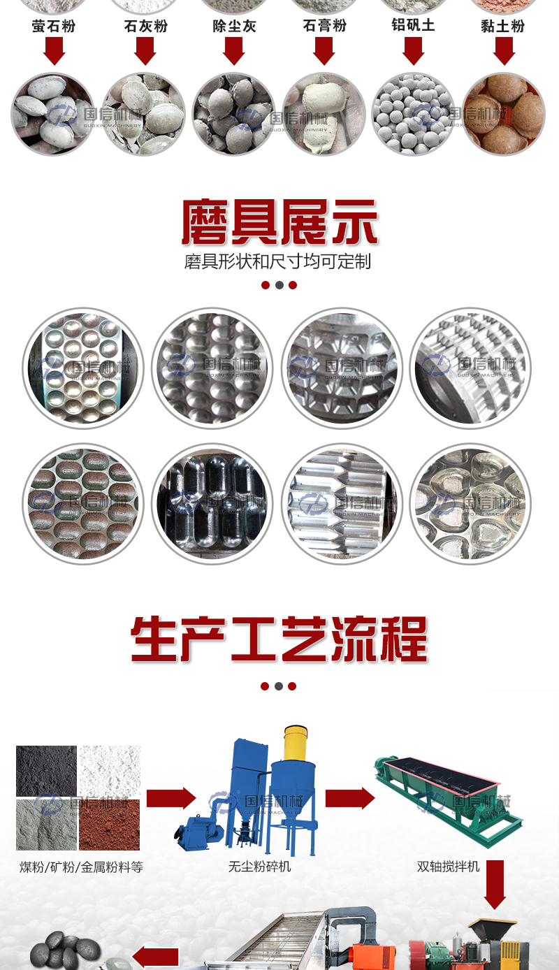 壓球機生產線模具展示
